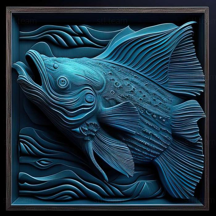 3D модель Риба анциструс блакитний сом (STL)